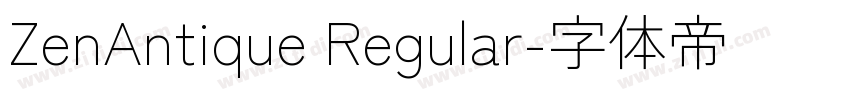 ZenAntique Regular字体转换